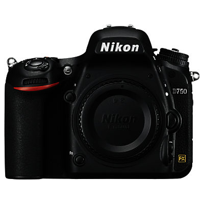 Nikon D750 Digital SLR Camera, HD 1080p, 24.3MP, Wi-Fi, 3.2 Tilting LCD Screen, Black, Body Only